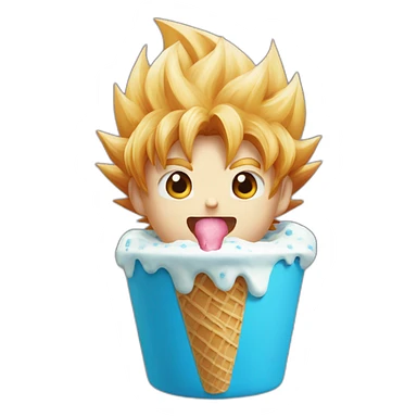Son goku with ice cream sticker
