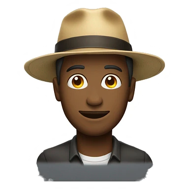 Homme portant un chapeau  sticker