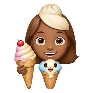 Labubu eating ice cream sticker