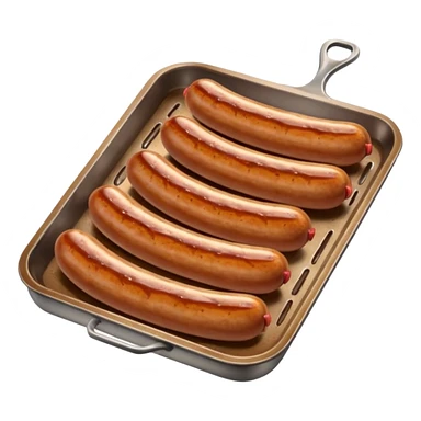 Sausage links on a tray sticker