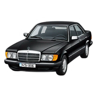 Black classic mercedes sle 380 sticker