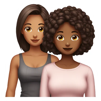 Big bunny with short height girl  sticker