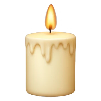 Cream candle  sticker