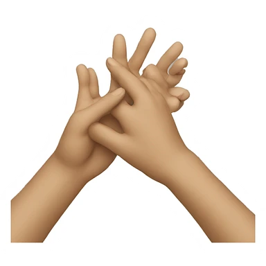 two hands making the letter A sticker