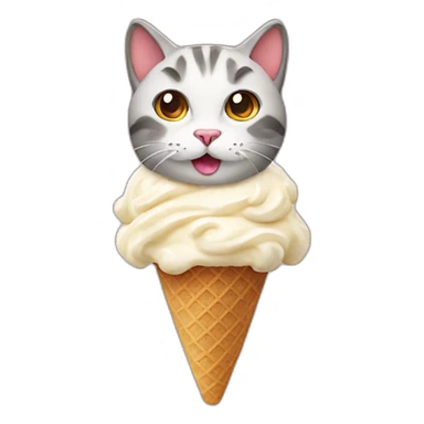Cat icecream sticker