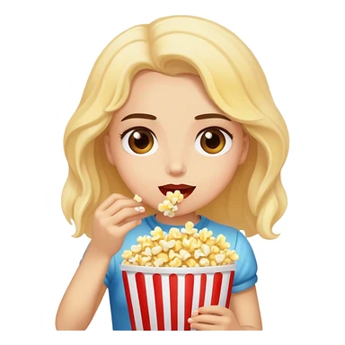 clean girl eating popcorn  sticker