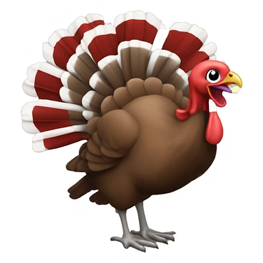 Turkey running for escape riffle sticker