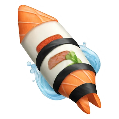 sushi rocketship emoji  sticker