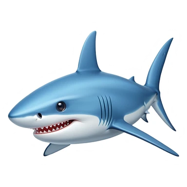 A friendly blue shark sticker