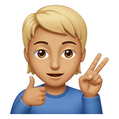 blink with one eye with hand pointed  sticker