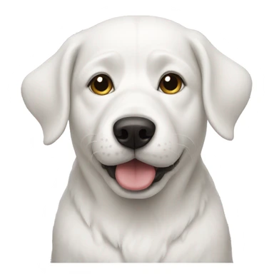 white dog new year sticker