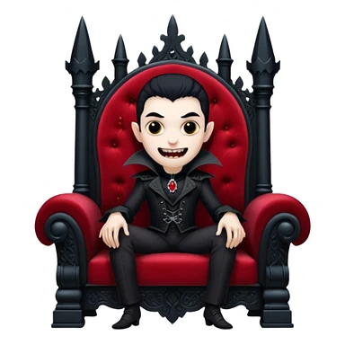 vampire in a throne sticker