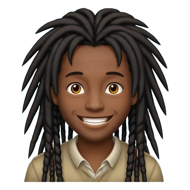 Black dread head sticker