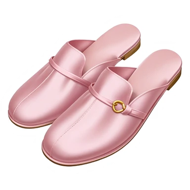 Light pink silk slippers and robe sticker
