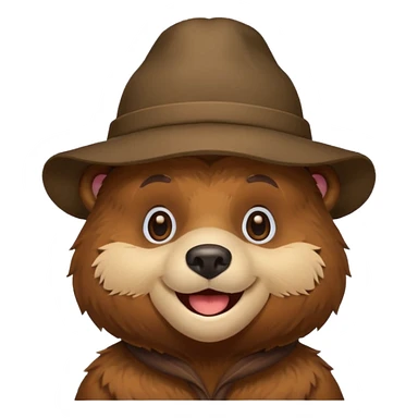 Bear wearing a hat  sticker