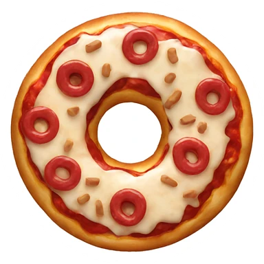 Pizza donut sticker