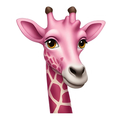 Une girafe de couleur rose sticker