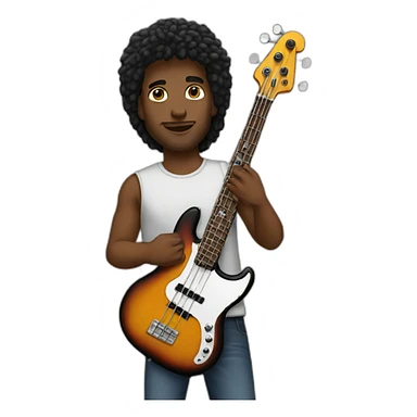 bass player sticker
