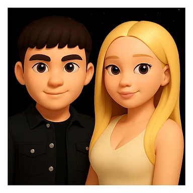 Make the upper body of the girl slightly more voluminous for a more balanced silhouette, while preserving the overall look and style of a 3D emoji. Maintain the 3D fluent emoji style with its characteristic smooth, rounded, and colorful appearance. sticker