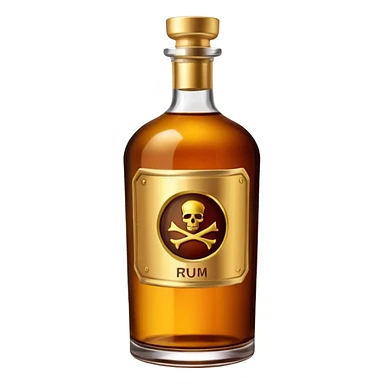 rum bottle sticker