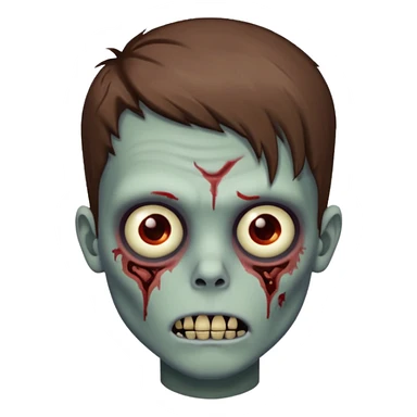 Zoombie biy with Brown hair sticker