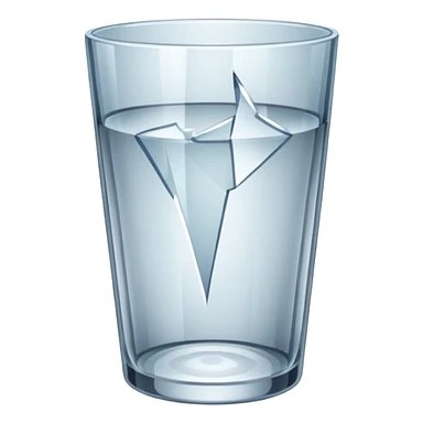 broken empty glass sticker