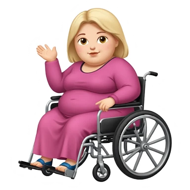 Fat lady wheelchair sticker