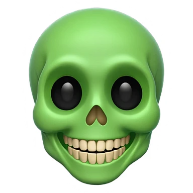 an emoji of a green skeleton sticker