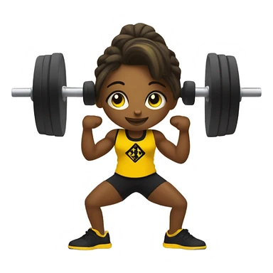 Hufflepuff working out sticker