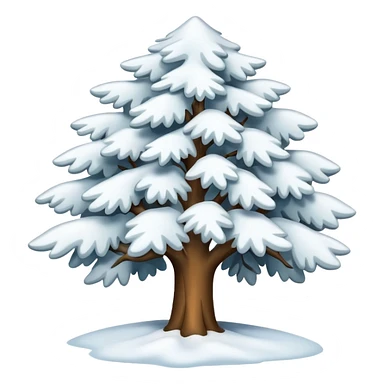 snowy tree sticker