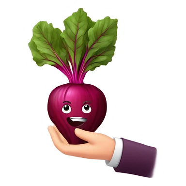 beetroot with mirror in hand sticker