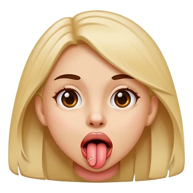 girl sticking out her tongue  sticker