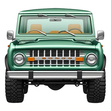 lunar green classic ford bronco sticker