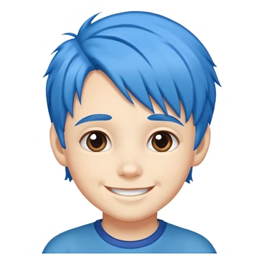 blue haired kid sticker
