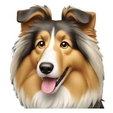 rough collie dog sticker