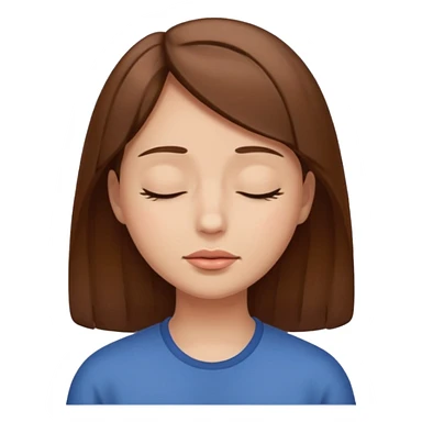 Go to sleep brown hair  sticker