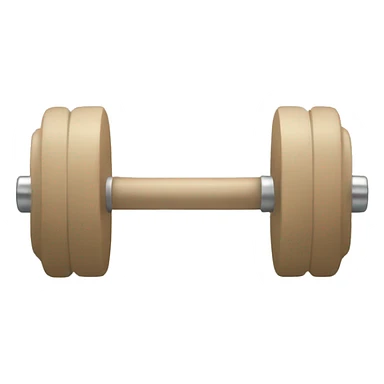 beige dumbbells sticker