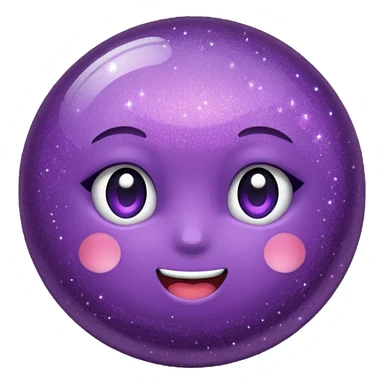 bolinha glitter roxo sticker