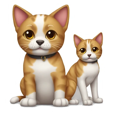 cat cat dog sticker