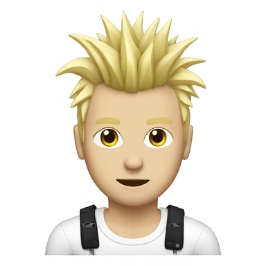 British punk guy with blond spiked hair sticker
