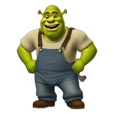 Shrek eating lasagna sticker