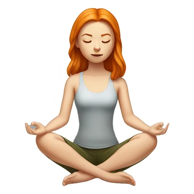 ginger girl meditating  sticker