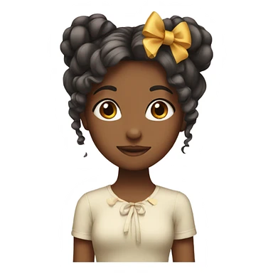girl with bow in hair sticker