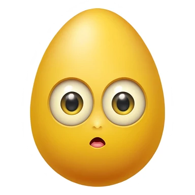 yellow egg with eyes looking funny sticker