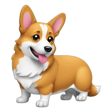 Splooting corgi sticker