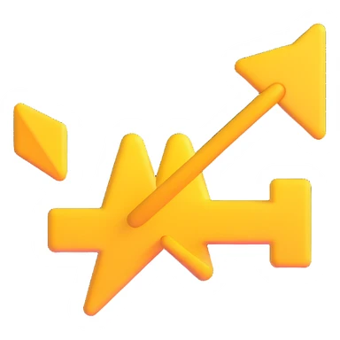 stock buy signal emoji with clear upward arrow, financial theme, simple and bold, no text sticker