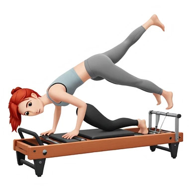 Pilates + red hair + white girl + reformer sticker