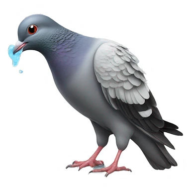 Pigeon puking sticker
