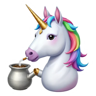 Unicorn smoking pot sticker