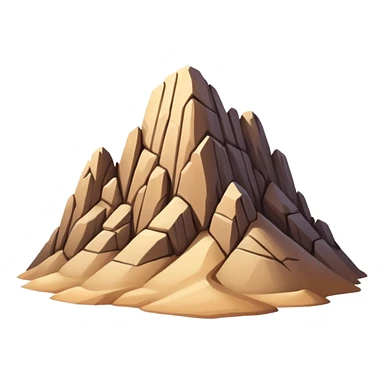 desert mountain, single large mountain, no small emojis or objects next to it, inspired by the reference image sticker